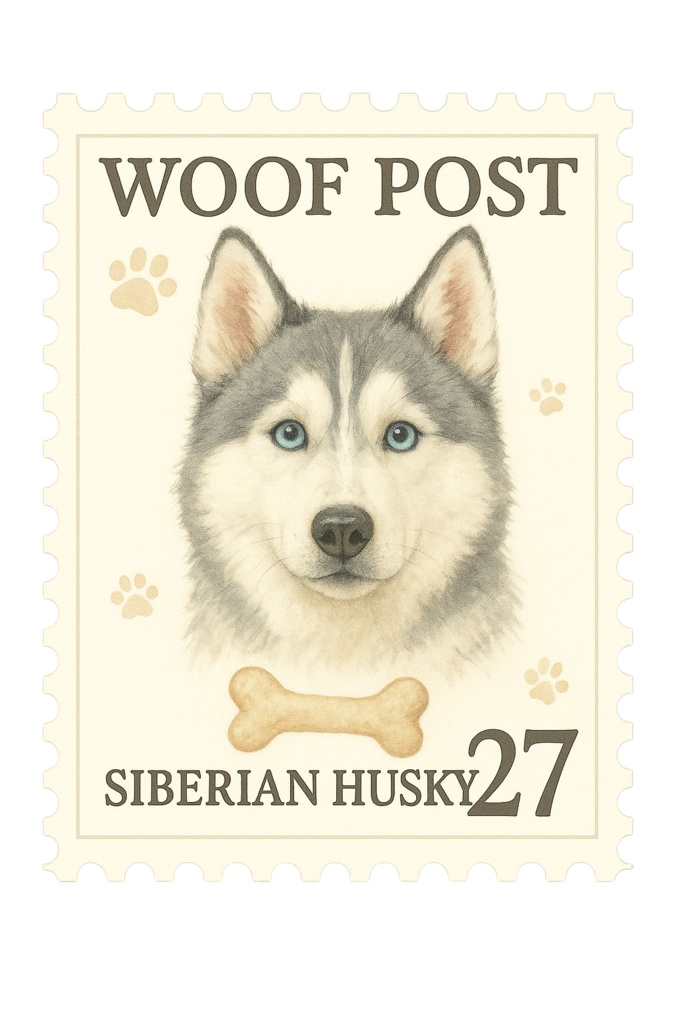 WOOF POST - シベリアンハスキー（デジタルデータ）