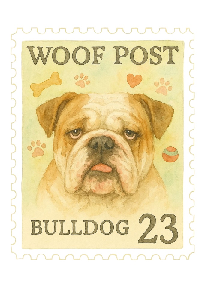 WOOF POST - ブルドッグ（デジタルデータ）