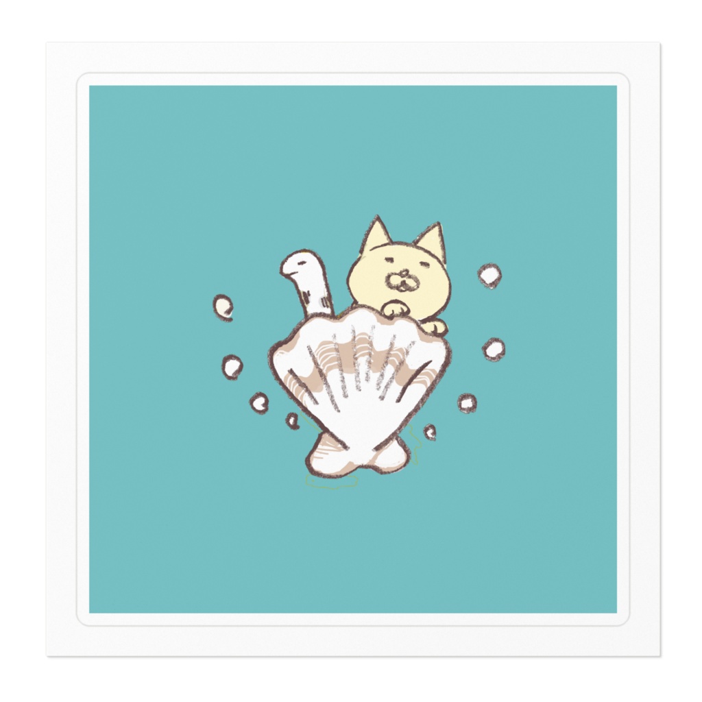 海の友達ステッカー