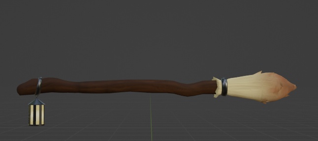 Low Poly Witch's Broom