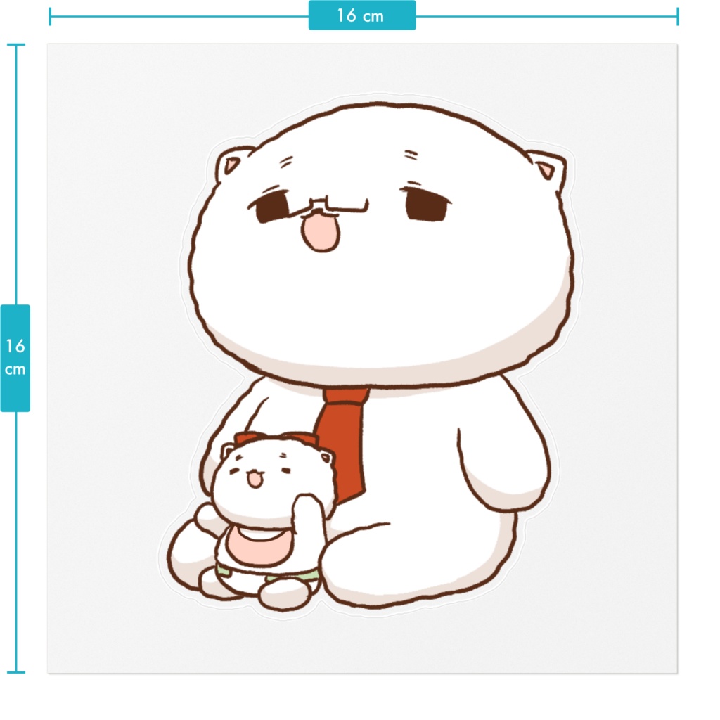 ビタワンコ先生ステッカー(大)