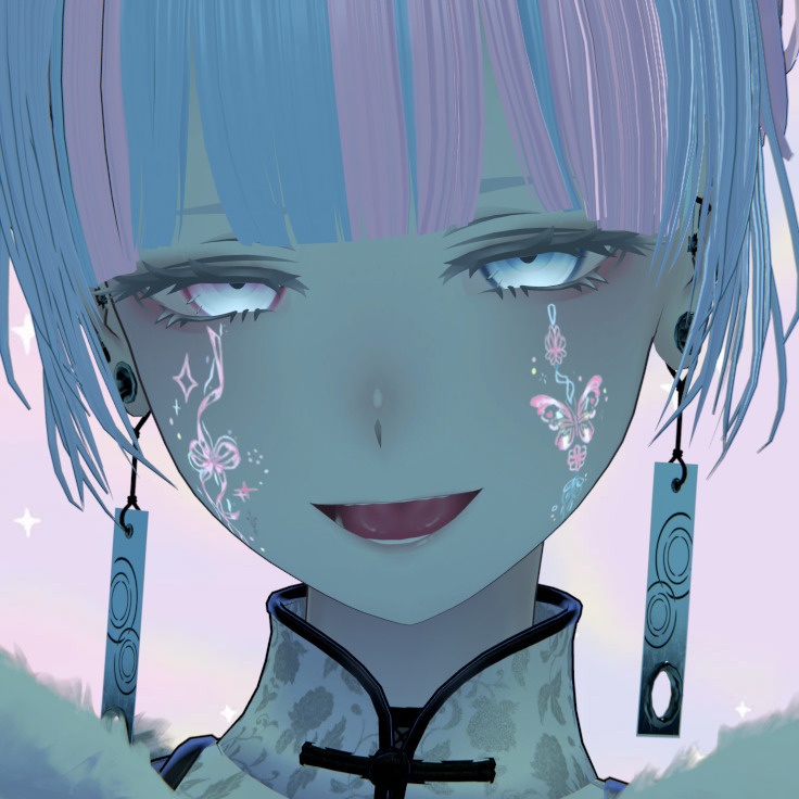 Butterfly-ribbon/Color tattoo【デカール】