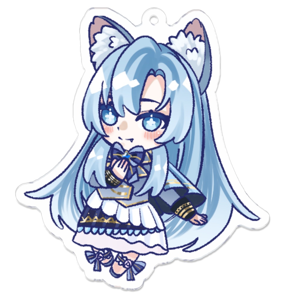 「白狼イルカ」ハフアニSD アクリルキーホルダーA