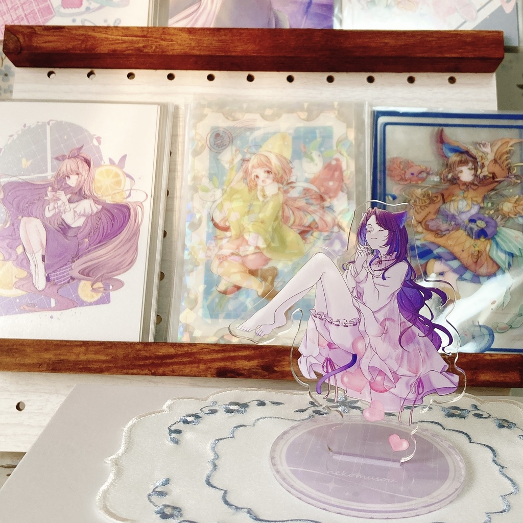 BOOTH限定特別セット！『猫夢想』アクスタ＋イラストカード3枚セット【特典対象】