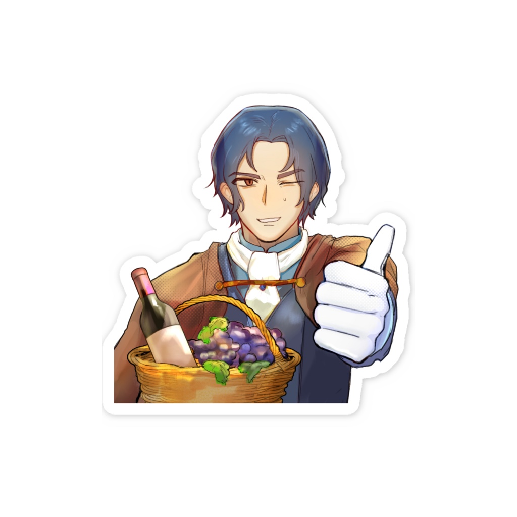 ロイテルとワイン ステッカー