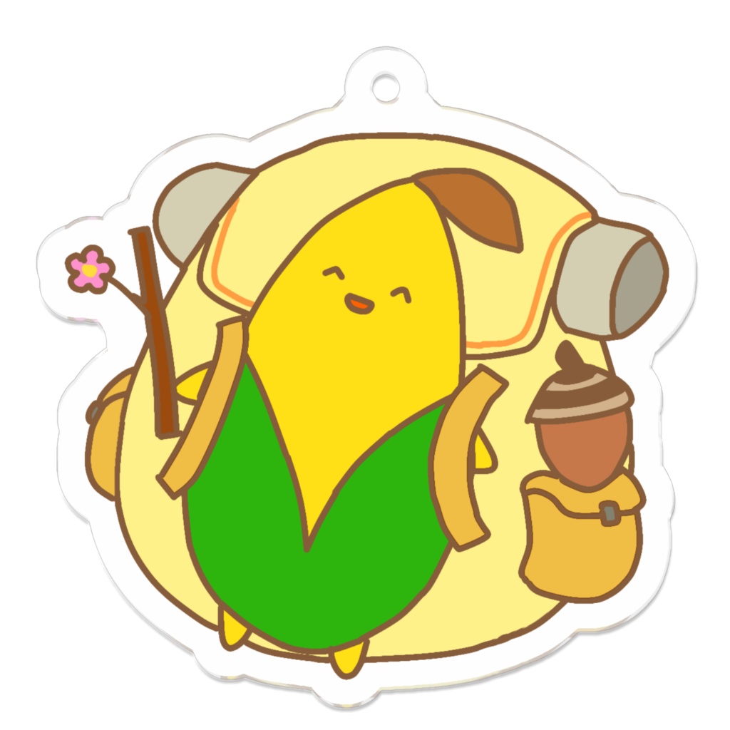 春のもろこしアクキー(リュック)