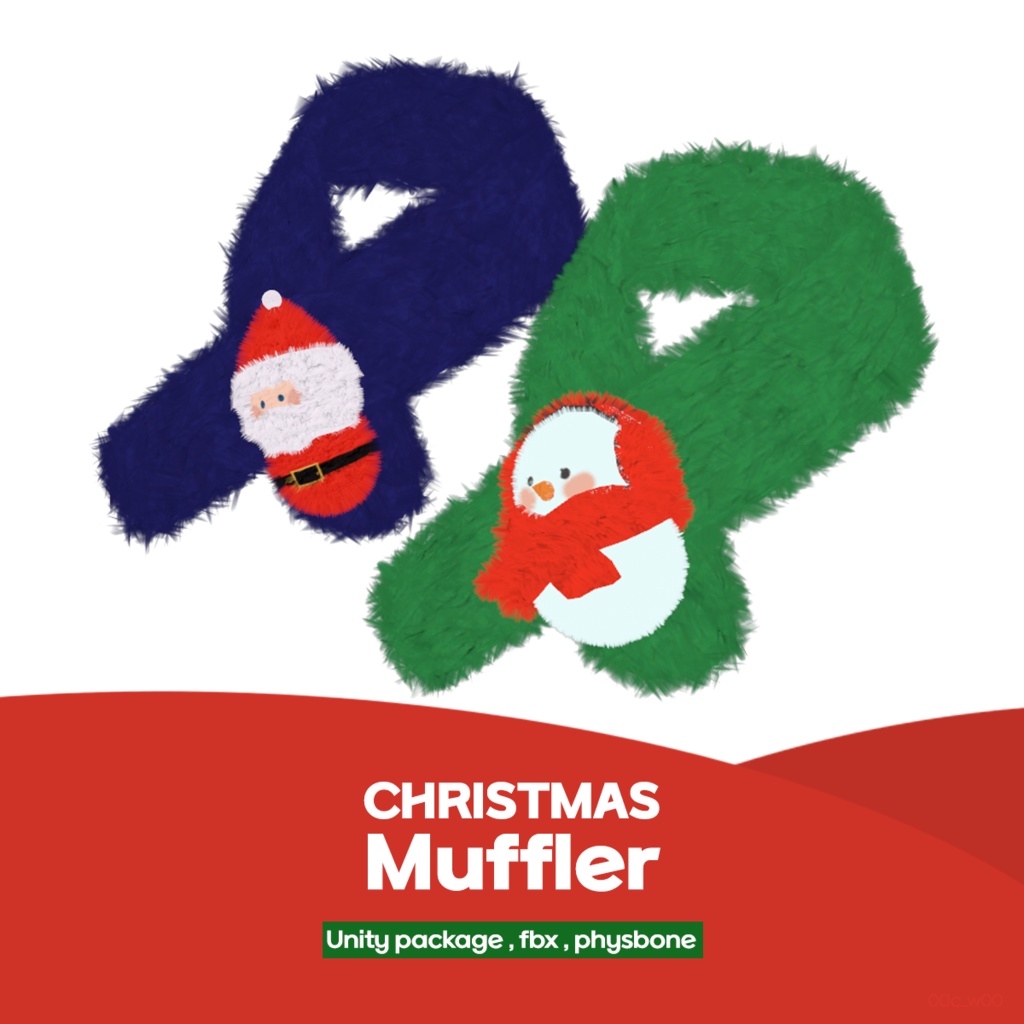 christmas muffler(santa/snowman) 크리스마스 머플러(산타/눈사람)