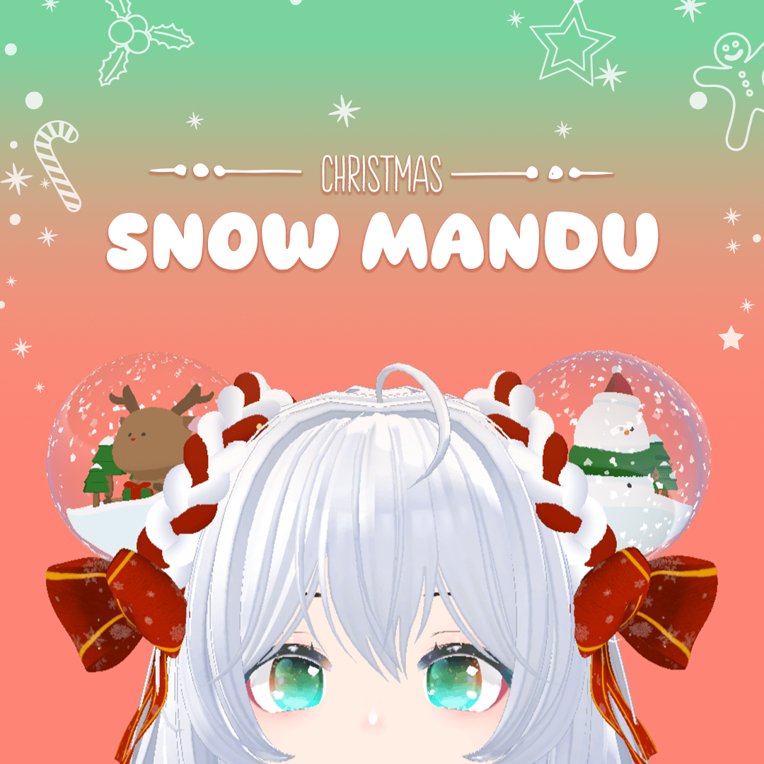 christmas snow_mandu 크리스마스 만두머리 장식