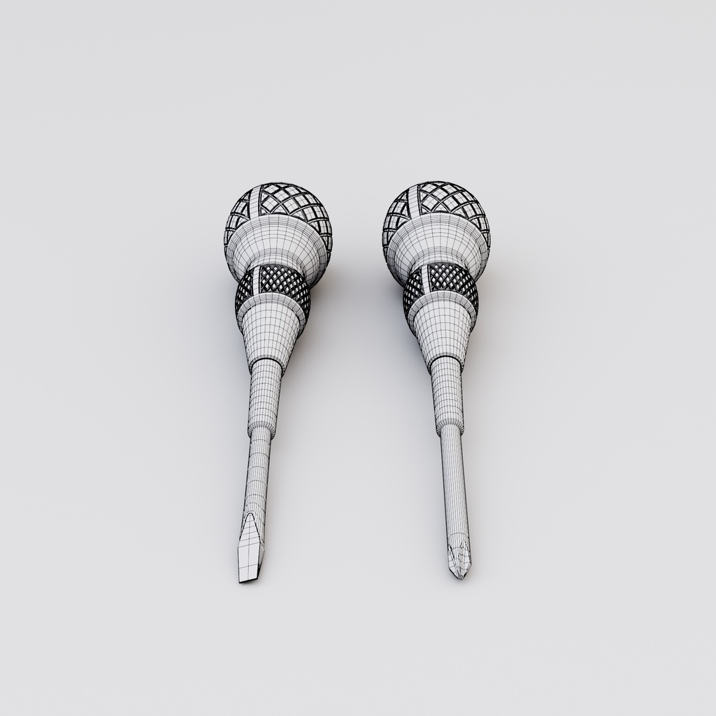 ドライバー(プラス、マイナス)【3Dモデル】