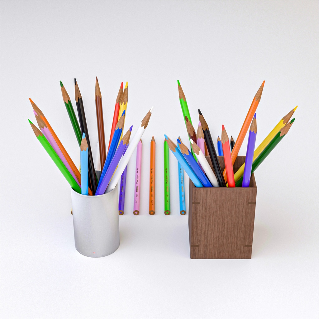 色鉛筆【3Dモデル】