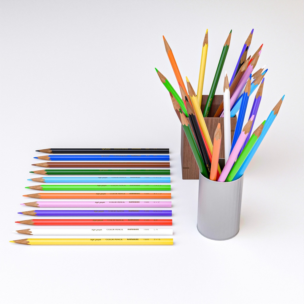 色鉛筆【3Dモデル】