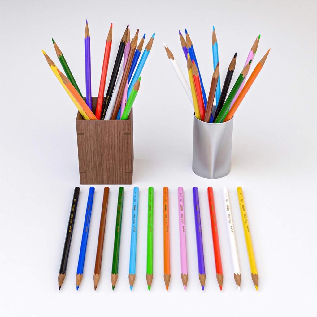 色鉛筆【3Dモデル】