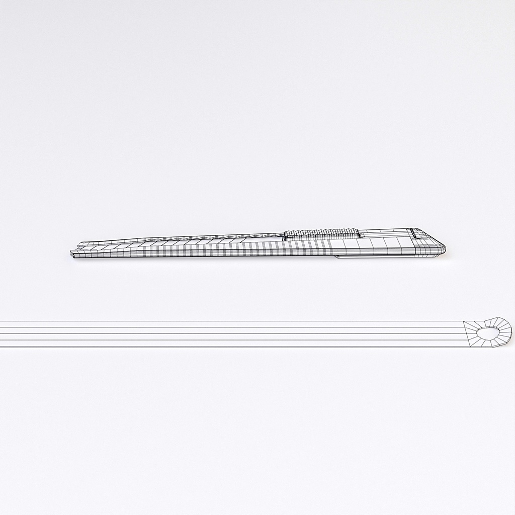 カッターナイフと15センチ定規【3Dモデル】