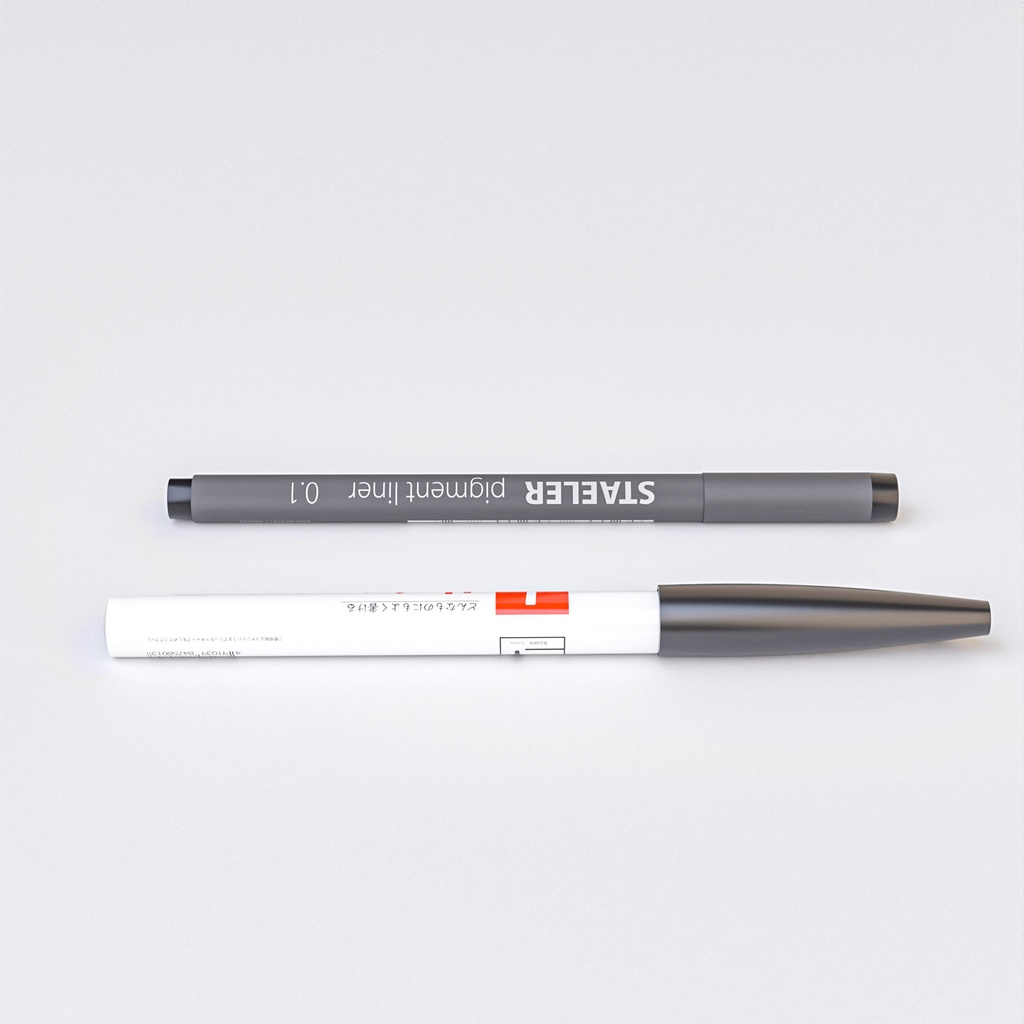 サインペンと製図ペン【3Dモデル】