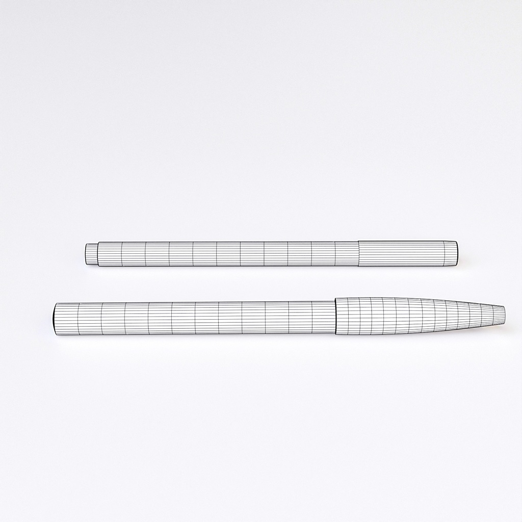 サインペンと製図ペン【3Dモデル】