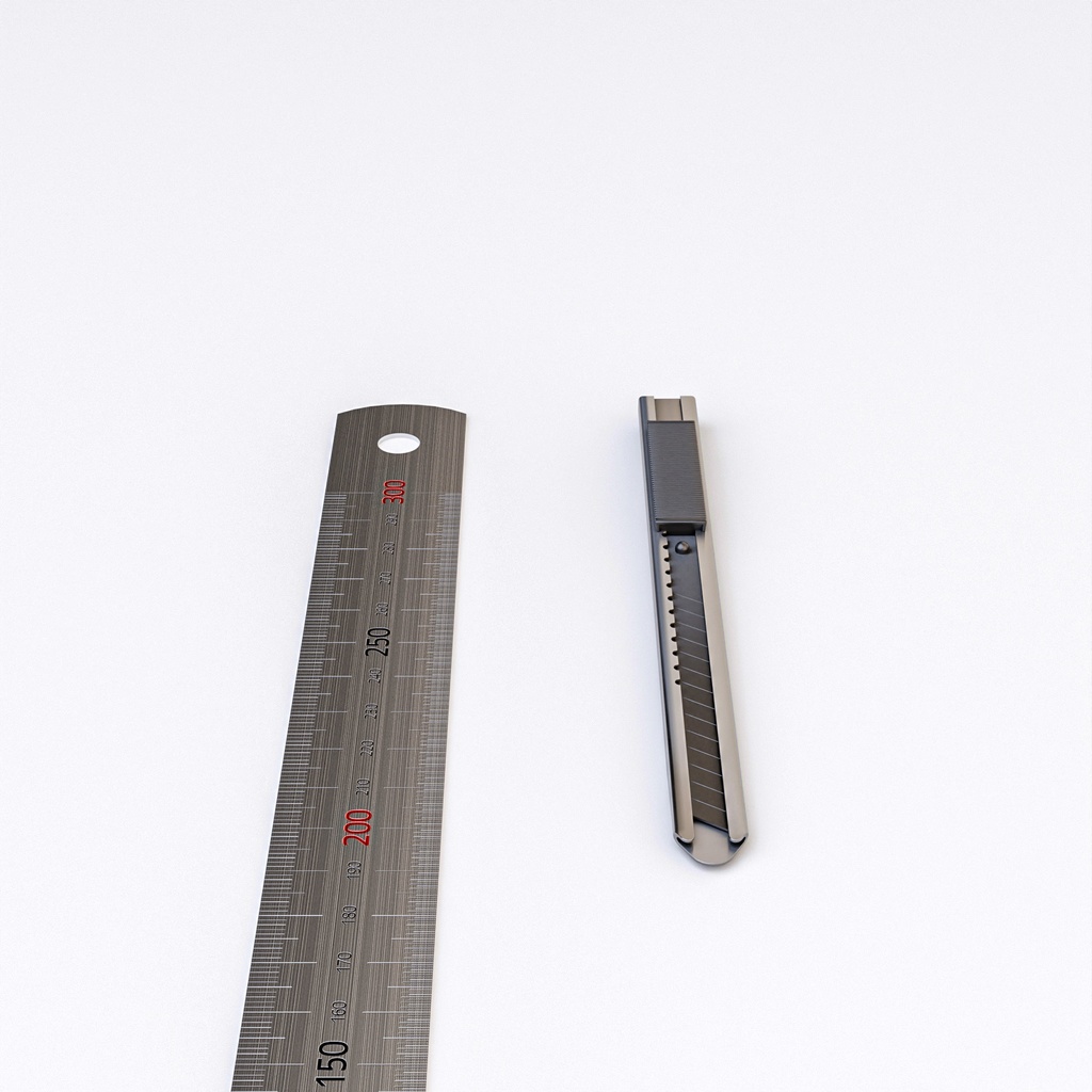 カッターナイフセット【3Dモデル】