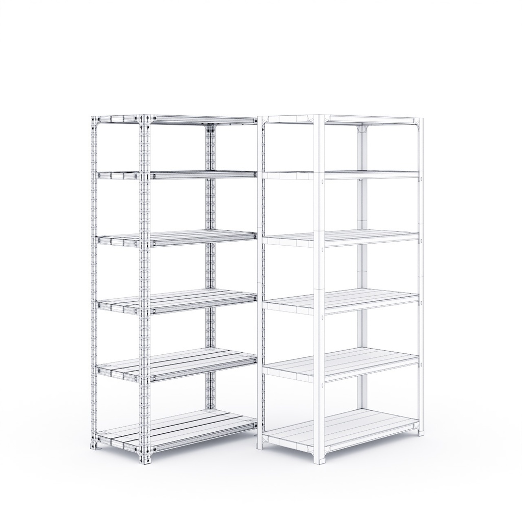 スチールラック【3Dモデル】Steel rack