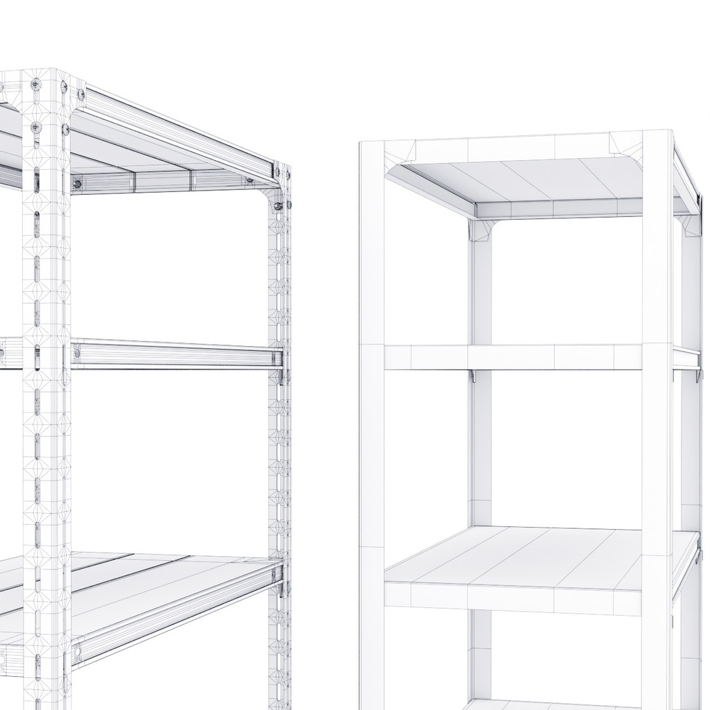 スチールラック【3Dモデル】Steel rack