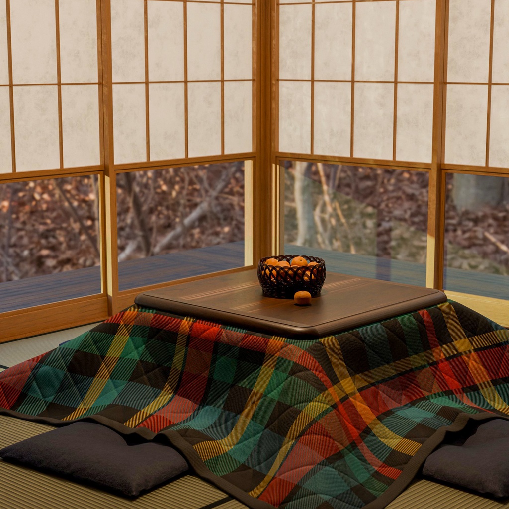 こたつとみかん【3Dモデル】