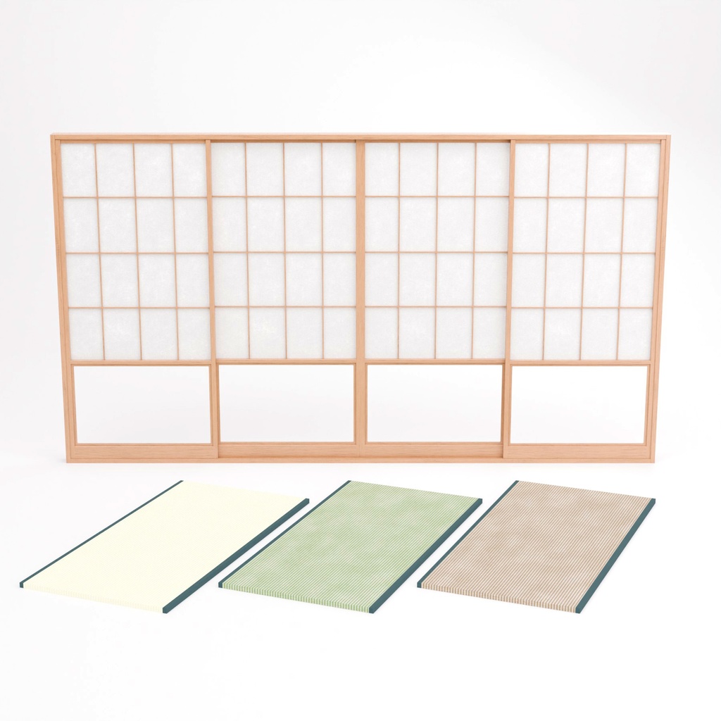 障子と畳【3Dモデル】