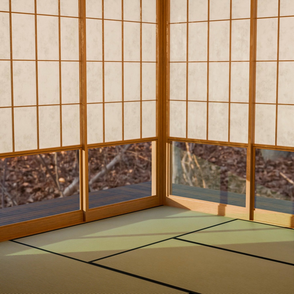 障子と畳【3Dモデル】