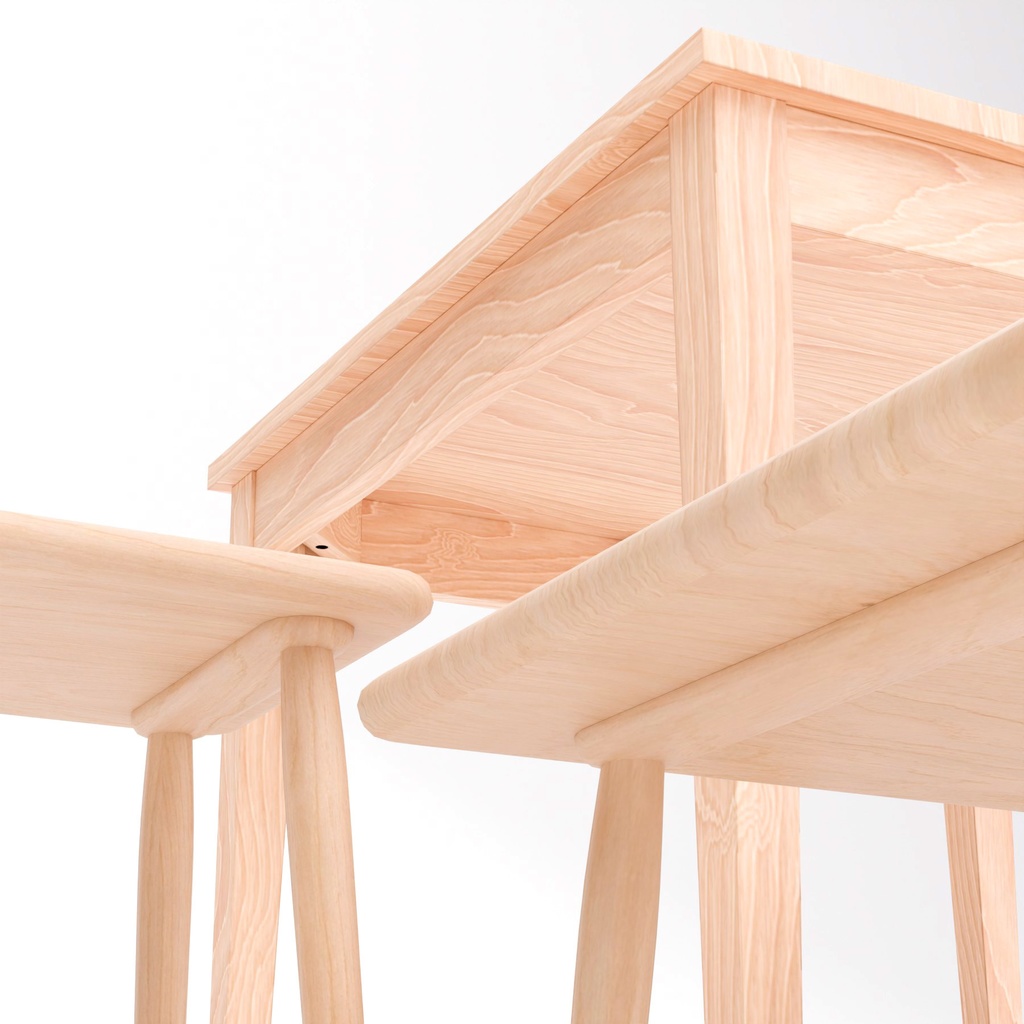 テーブルとスツール【3Dモデル】