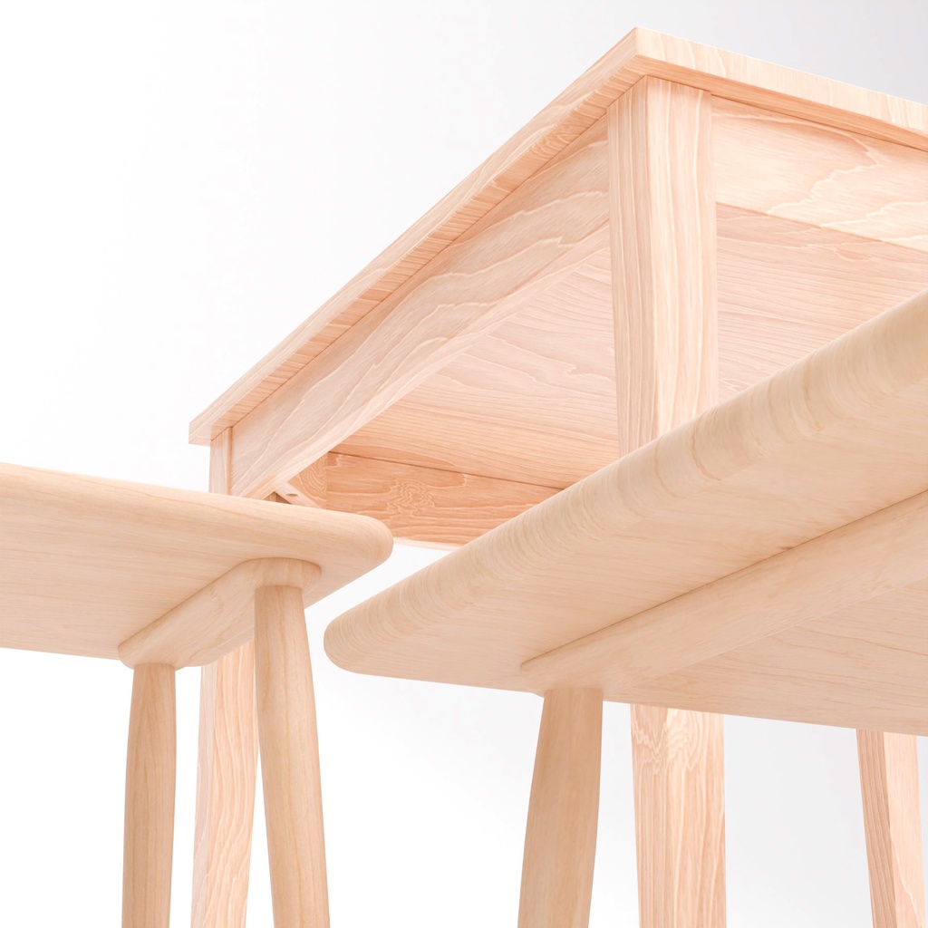 テーブルとスツール【3Dモデル】