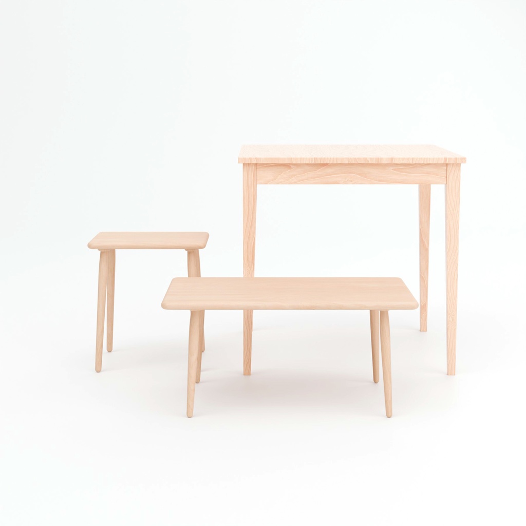 テーブルとスツール【3Dモデル】