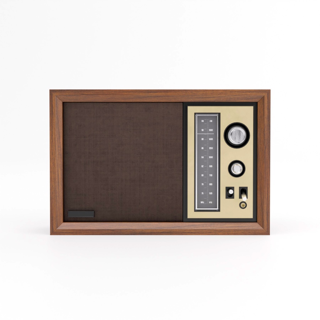 レトロなテレビとラジオ【3Dモデル】