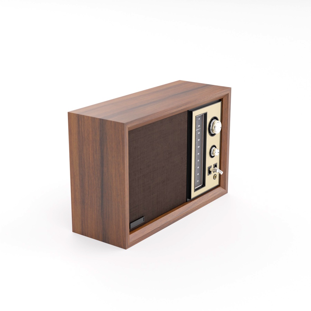 レトロなテレビとラジオ【3Dモデル】