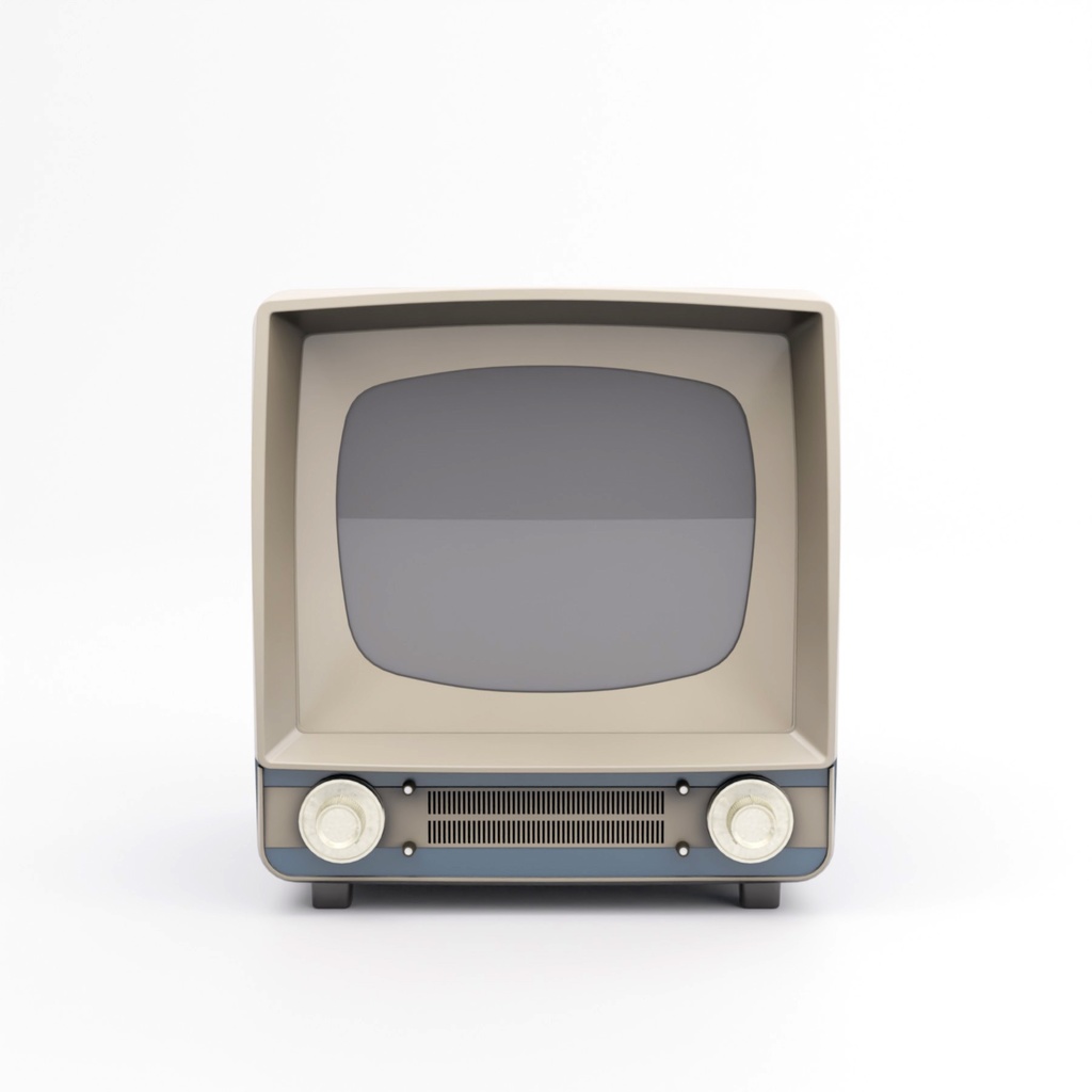 レトロなテレビとラジオ【3Dモデル】