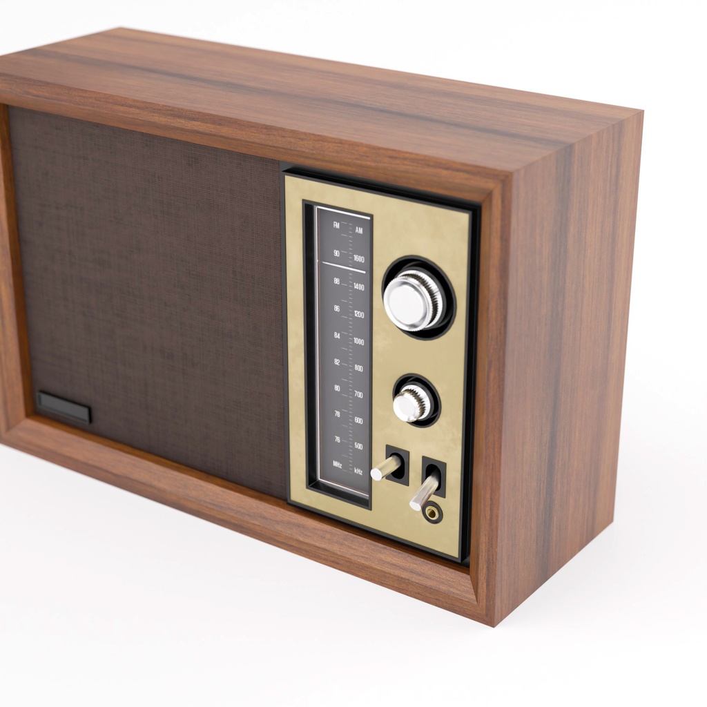 レトロなテレビとラジオ【3Dモデル】