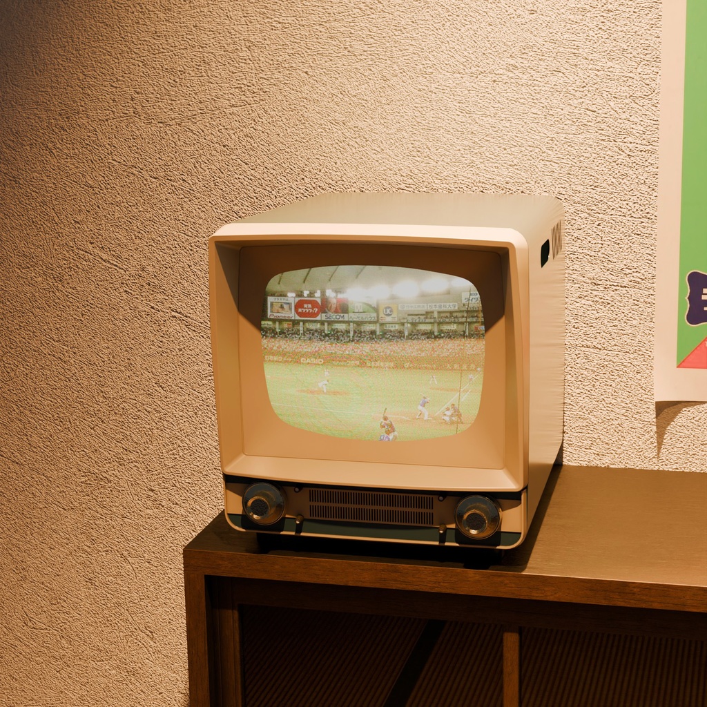 レトロなテレビとラジオ【3Dモデル】