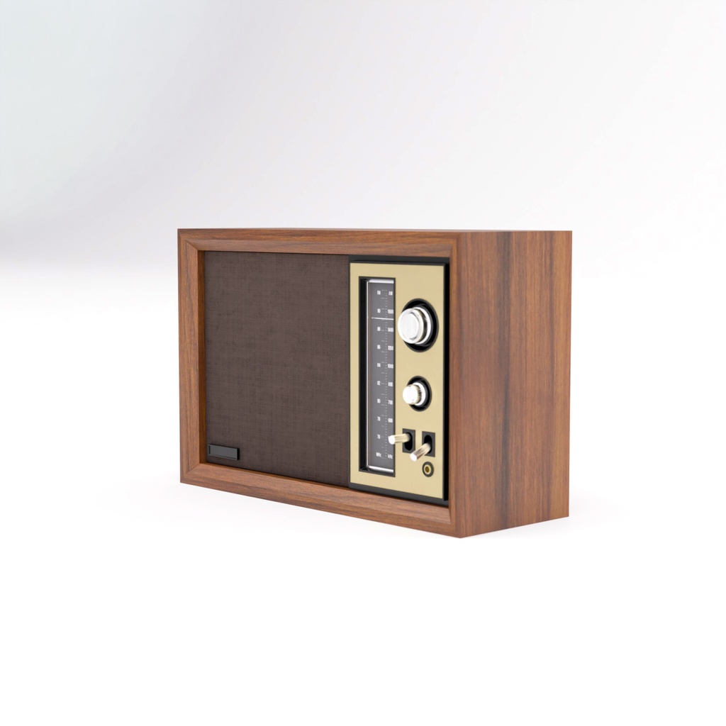 レトロなテレビとラジオ【3Dモデル】