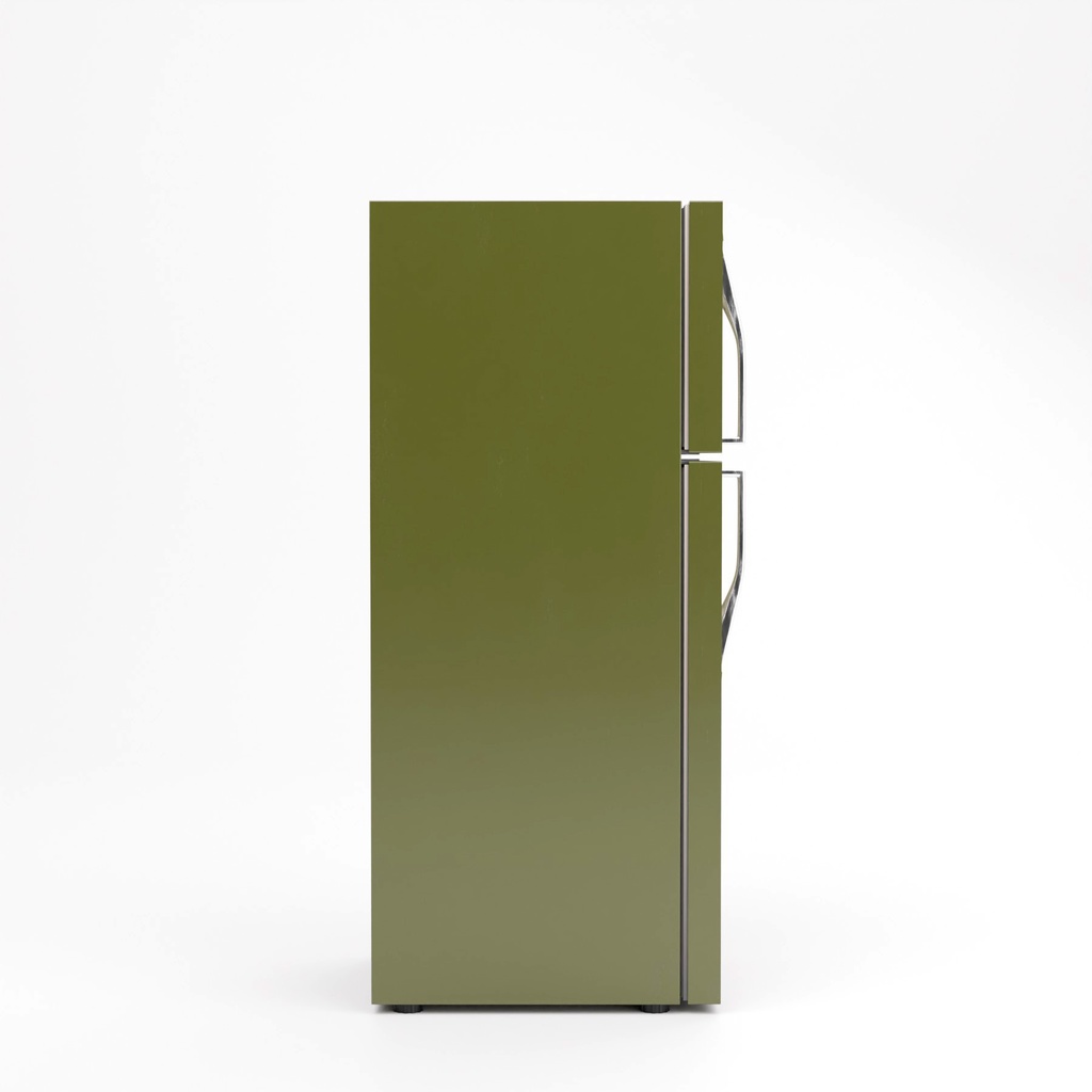 レトロな冷蔵庫と蛍光灯【3Dモデル】