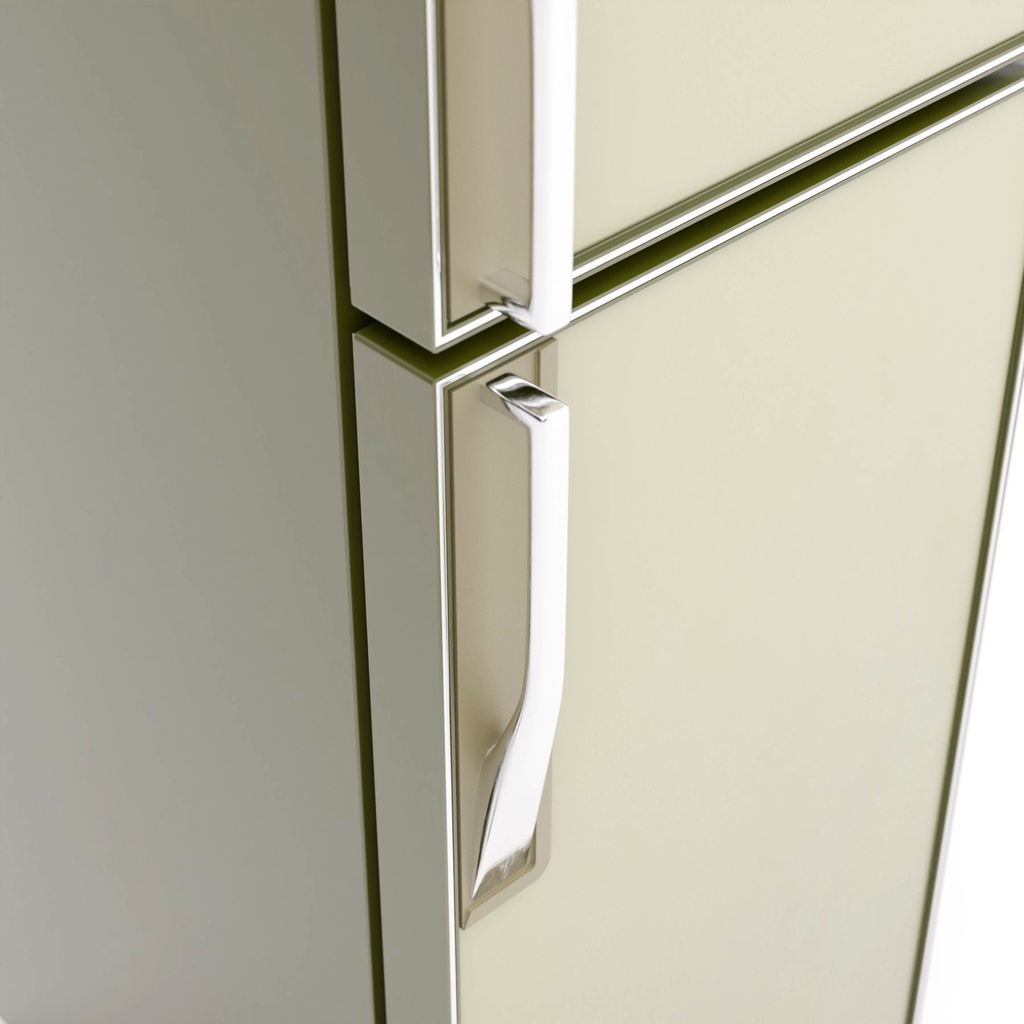 レトロな冷蔵庫と蛍光灯【3Dモデル】