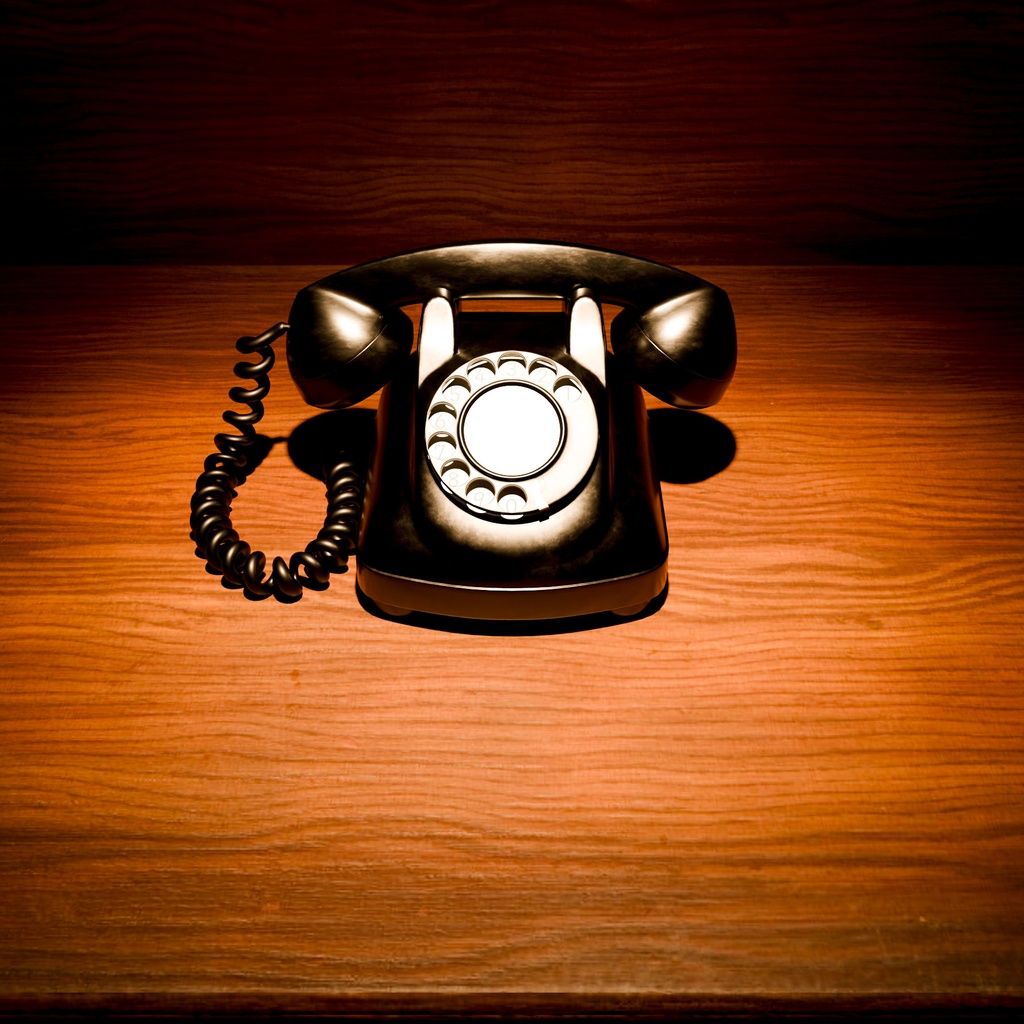 レトロな黒電話【3Dモデル】