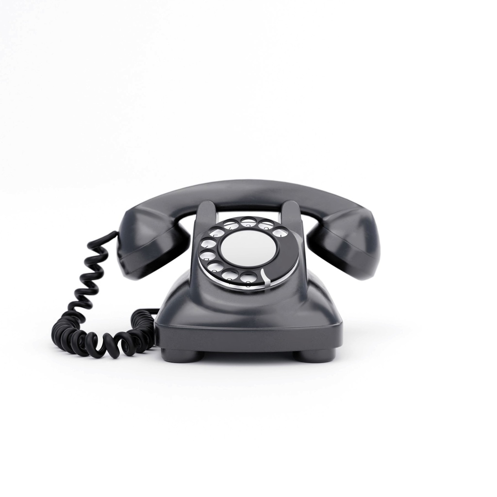 レトロな黒電話【3Dモデル】