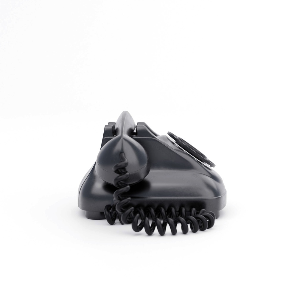 レトロな黒電話【3Dモデル】