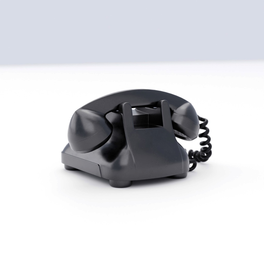 レトロな黒電話【3Dモデル】