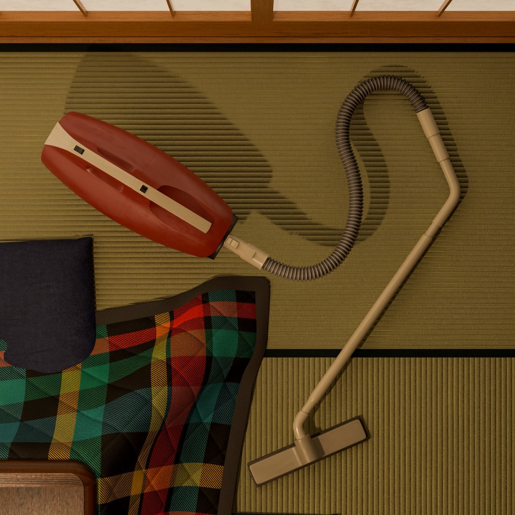 レトロな炊飯器とポットと掃除機【3Dモデル】