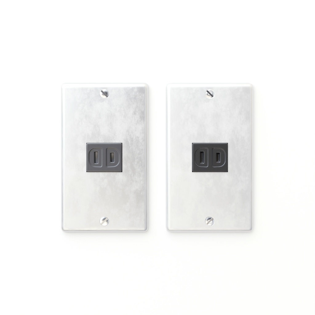 レトロなコンセント・スイッチ【3Dモデル】