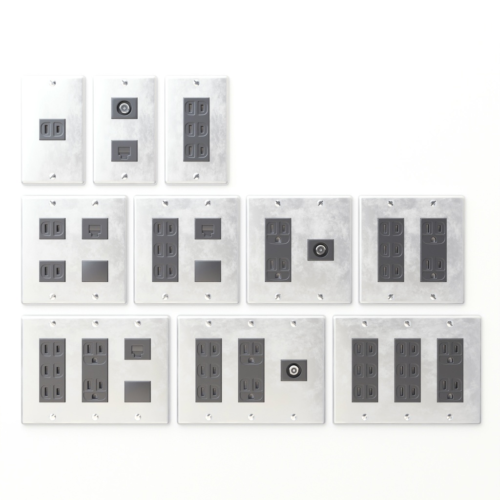 レトロなコンセント・スイッチ【3Dモデル】