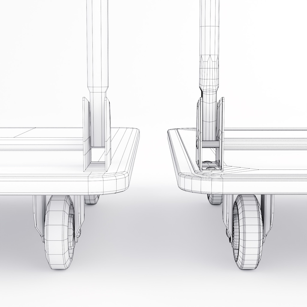 ゴミ箱・バケツ・台車セット【3Dアセット】