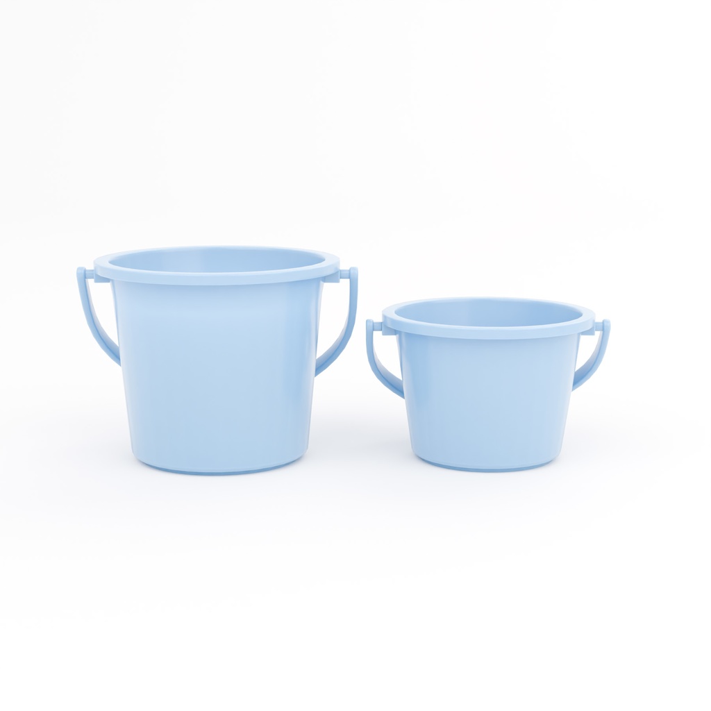 ゴミ箱・バケツ・台車セット【3Dアセット】