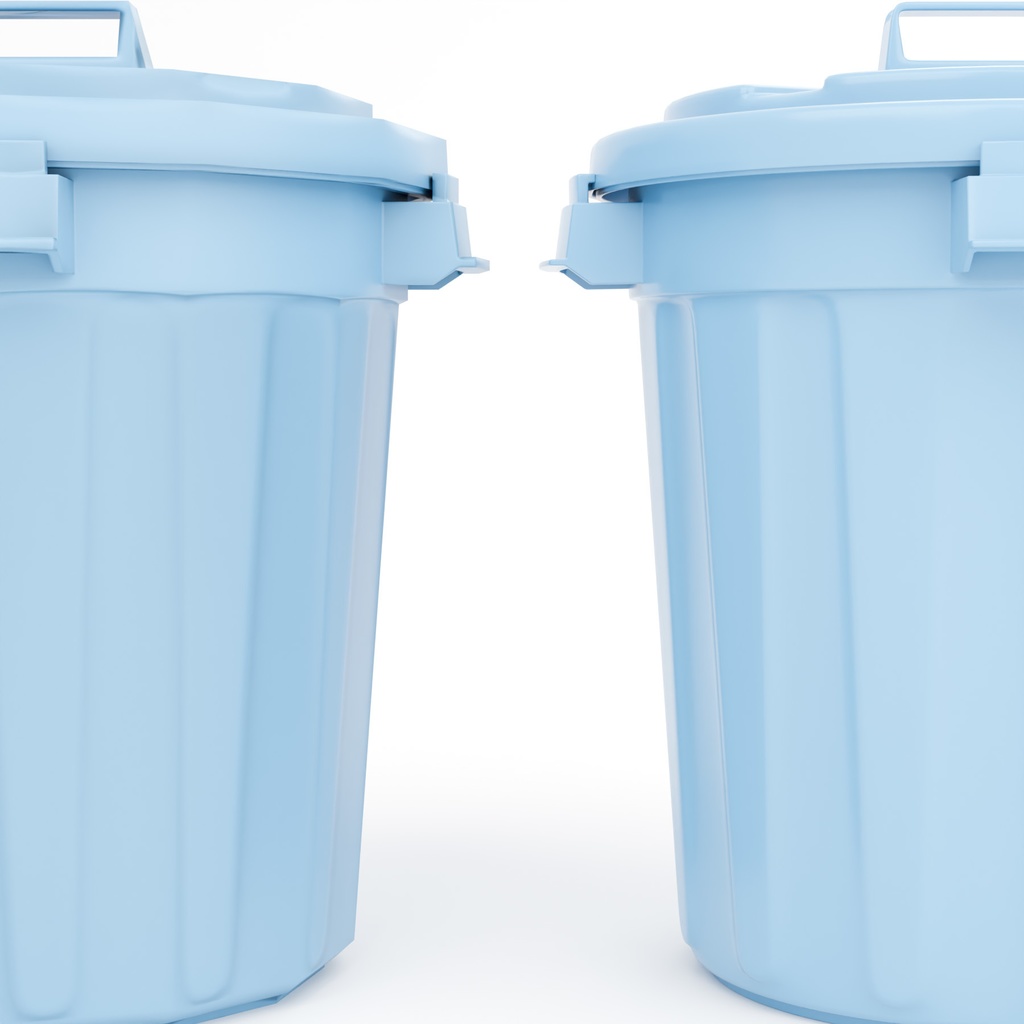 ゴミ箱・バケツ・台車セット【3Dアセット】