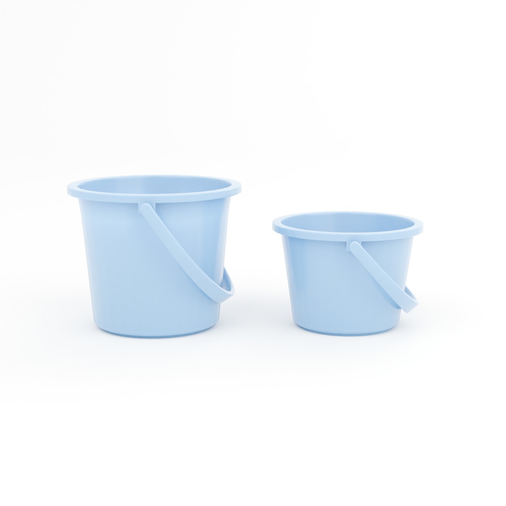 ゴミ箱・バケツ・台車セット【3Dアセット】