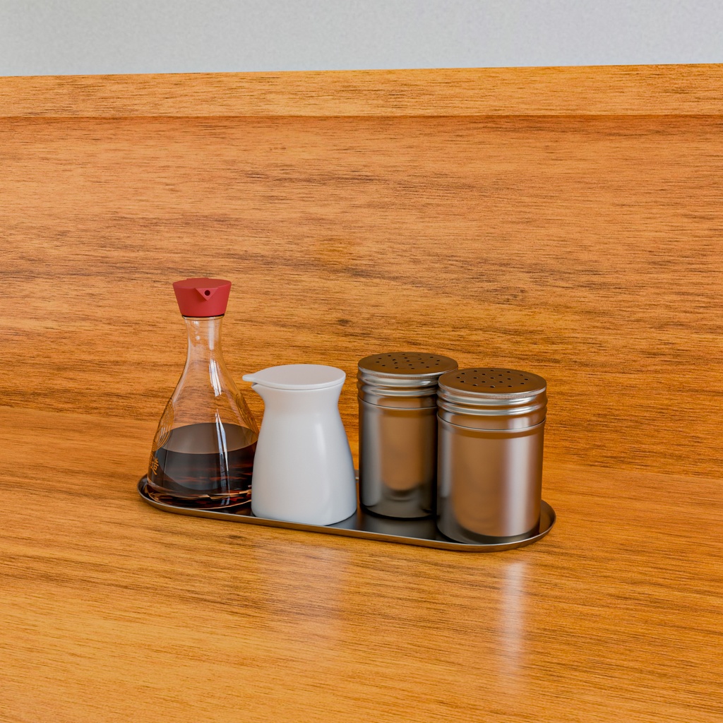 醤油差し、塩胡椒入れ【3Dモデル】