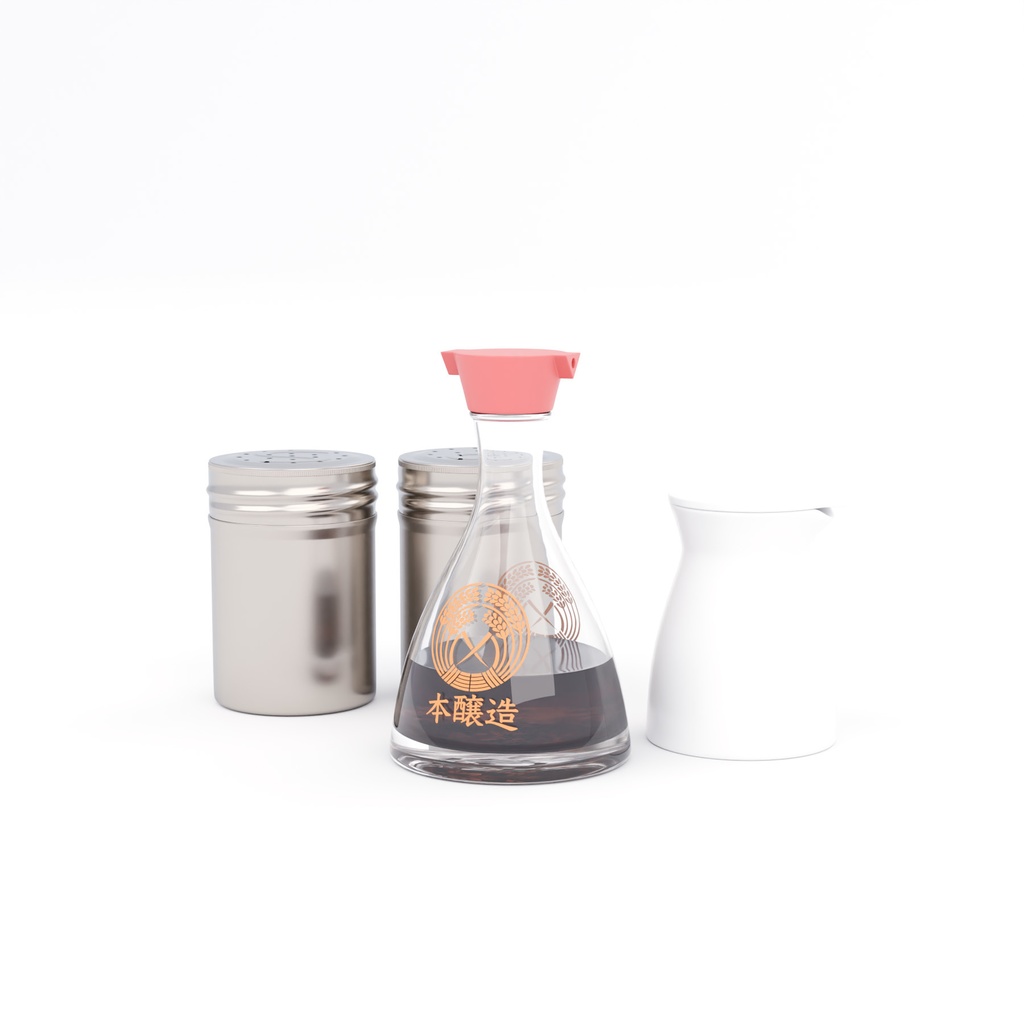 醤油差し、塩胡椒入れ【3Dモデル】