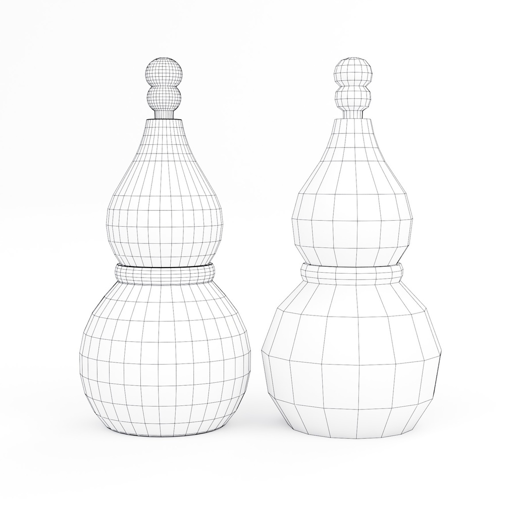 ソース、爪楊枝、七味入れ【3Dモデル】